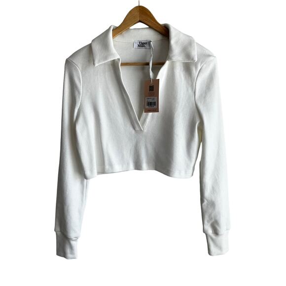 Tiger Mist Tops - Tiger Mist Renera Cropped Polo Top White S